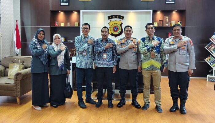 Kapolres Lhokseumawe Sambut Kunjungan Silaturrahmi Panwaslih  Lhokseumawe 