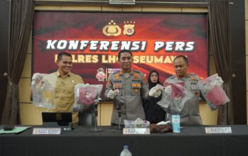 Polres Lhokseumawe Ungkap Kasus Pencurian dan Pembakaran Toko Emas