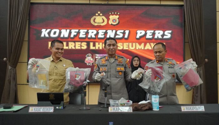 Polres Lhokseumawe Ungkap Kasus Pencurian dan Pembakaran Toko Emas
