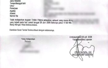 Seorang Gadis Menjadi Korban Pelecehan Seksual Di Lhokseumawe, Orang Tua Korban Resmi Laporkan Ke Polres