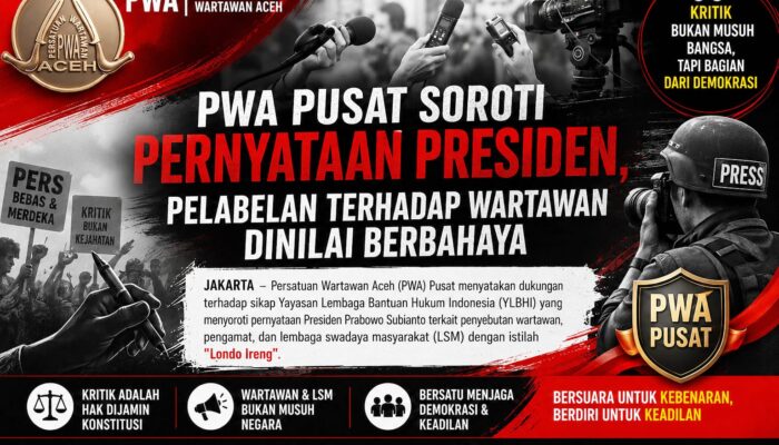 PWA Pusat Soroti Pernyataan Presiden, Pelabelan terhadap Wartawan Dinilai Berbahaya