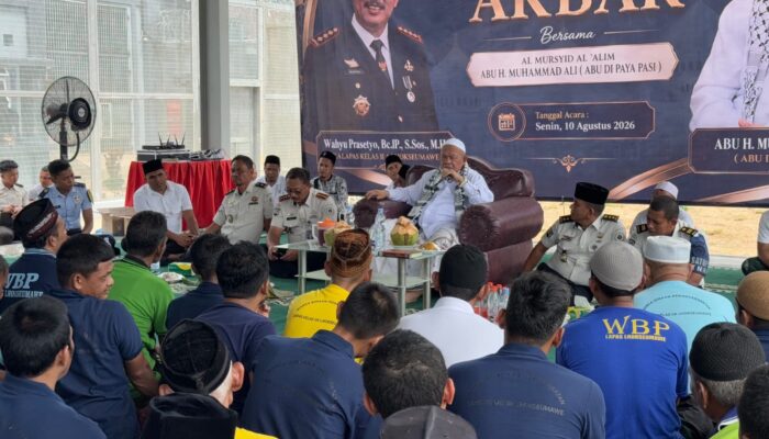 Peusijuk Lapas Baru Lhokseumawe, Abu Di Paya Pasi Sampaikan Pesan Taubat dan Harapan