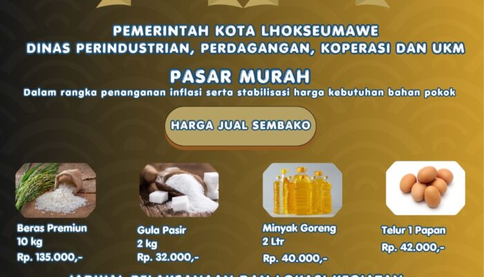 Pasar Murah di Muara Dua, Beras Premium 10 Kg Dijual Rp135 Ribu