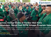 Mahasiswa Unimal Demo di Kantor Wali Kota Lhokseumawe, Soroti Gaji PPPK hingga Program Sampah