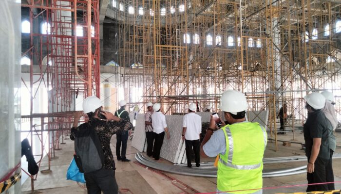 Kejaksaan Pantau Progres Pekerjaan Kubah Masjid Agung Islamic Centre Lhokseumawe