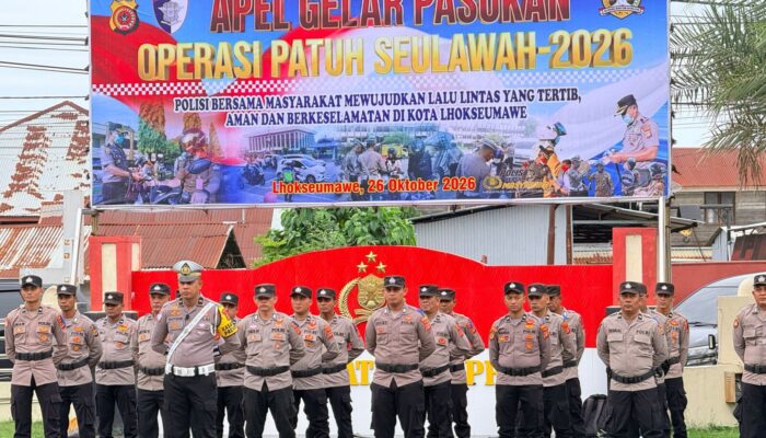 Kapolres Lhokseumawe Pimpin Apel Operasi Patuh Seulawah 2026