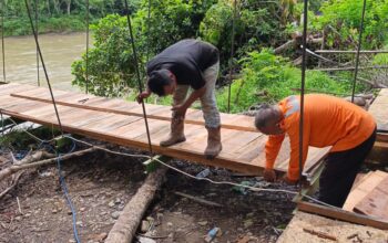 Jembatan Peudari Sepanjang 106 Meter Mulai Terlihat Wujudnya